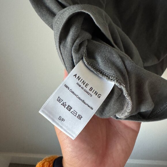 Anine Bing - Lili gun powder motorcycle tee in grey - Picture 4 of 4